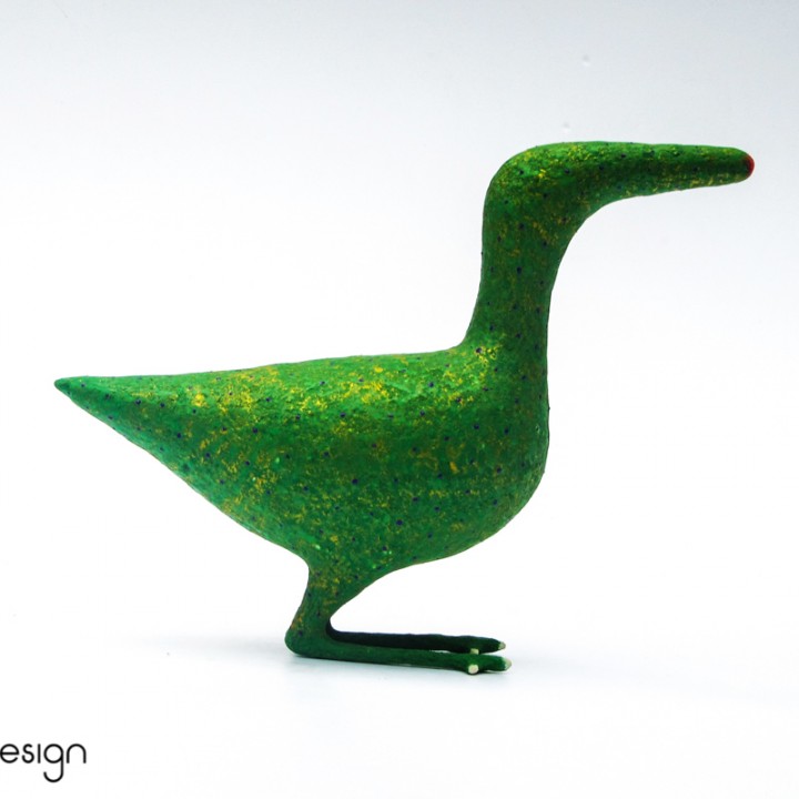 Green bird pulp statue #3